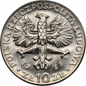 PRÓBA NIKIEL, 10 złotych 1965 VII Wieków Warszawy