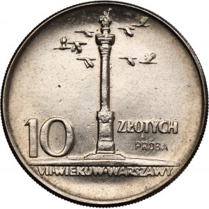 PRÓBA NIKIEL, 10 złotych 1965 Duża Kolumna