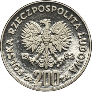 PRÓBA NIKIEL, 200 złotych 1982 XII Mistrzostwa Świata w Piłce Nożnej