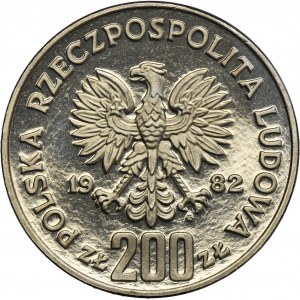 PRÓBA NIKIEL, 200 złotych 1982 XII Mistrzostwa Świata w Piłce Nożnej