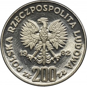 PRÓBA NIKIEL, 200 złotych 1982 XII Mistrzostwa Świata w Piłce Nożnej