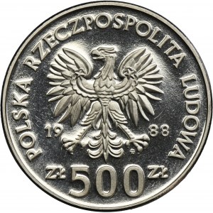 PRÓBA NIKIEL, 500 złotych 1988 XIV Mistrzostwa Świata w Piłce Nożnej - Włochy 1990