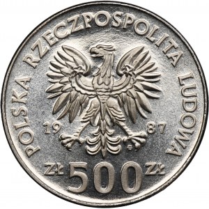 PRÓBA NIKIEL, 500 złotych 1987 Mistrzostwa Europy w Piłce Nożnej