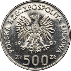 PRÓBA NIKIEL, 500 złotych 1987 XV Zimowe Igrzyska Olimpijskie