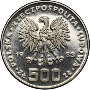 PRÓBA NIKIEL, 500 złotych 1983 Olimpiada w Los Angeles