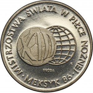 PRÓBA NIKIEL, 1.000 złotych 1986 XIII Mistrzostwa Świata w Piłce Nożnej - Meksyk '86