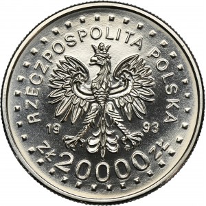 PRÓBA NIKIEL, 20.000 złotych 1993 Lillehammer 1994