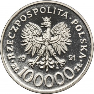 PRÓBA NIKIEL, 100.000 złotych 1991 Tobruk