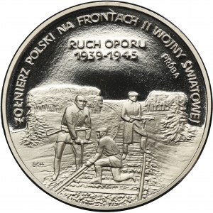 PRÓBA NIKIEL, 200.000 złotych 1993 Żołnierz Polski na Frontach II Wojny Światowej - Ruch Oporu 1939-1945