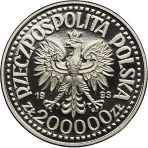 PRÓBA NIKIEL, 200.000 złotych 1993 Żołnierz Polski na Frontach II Wojny Światowej - Ruch Oporu 1939-1945