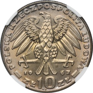 10 złotych 1967 Karol Świerczewski - NGC MS64