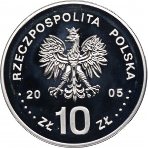10 złotych 2005 August II Mocny, półpostać