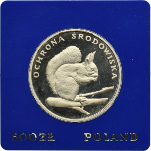 500 złotych 1985 Ochrona Środowiska Wiewiórka