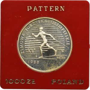 PRÓBA, 1.000 złotych 1987 XV Zimowe Igrzyska Olimpijskie 1988