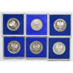 Zestaw, 50 złotych, 100 złotych i 200 złotych (6 szt.)
