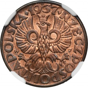 5 groszy 1937 - NGC MS64 RB