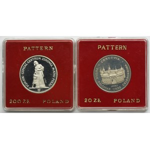 Zestaw, PRÓBA, 20 złotych i 200 złotych (2 szt.)