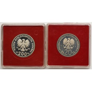 Zestaw, PRÓBA, 20 złotych i 200 złotych (2 szt.)