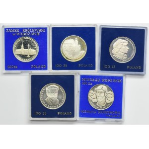 Zestaw, 100 złotych 1973-1977 (5 szt.)