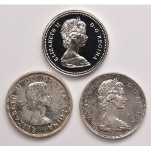 Ensemble, Canada, Elizabeth II, 1 Ottawa dollar (3 pièces).