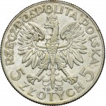 Głowa Kobiety, 5 złotych Warszawa 1932 - RZADKIE