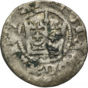 Ladislaus II Jagiello, 1/2 Groschen Krakau - + under crown - VERY RARE