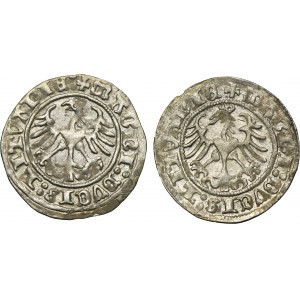 Set, Sigismund I the Old, 1/2 Groschen Vilnius 1513 and 1514 (2 pcs.)