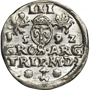 Sigismund III Vasa, 3 Groschen Vilnius 1592