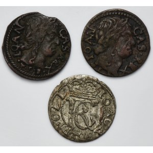 Set, John II Casimir, Schilling (3 pcs.)