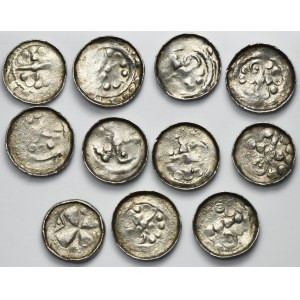 Lot, Germany, Saxony, Anonymous Saxon bishops, Cross denarius 11th century (11 pcs.)