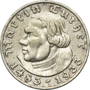Germany, Weimar Republic, 5 Mark Berlin 1933 A