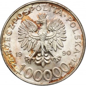 100.000 złotych 1990 Solidarność - TYP A