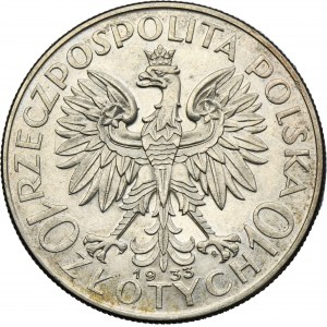 Głowa Kobiety, 10 złotych Warszawa 1933
