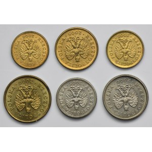 Sada, 1 haléř, 2 haléře, 5 haléřů, 10 haléřů a 20 haléřů - ODMĚNY (6 kusů).