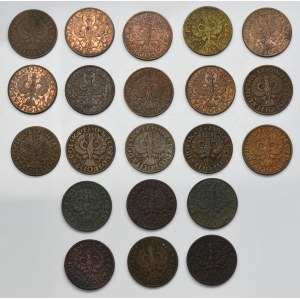 Zestaw, 5 groszy 1923-1939 (21 szt.)