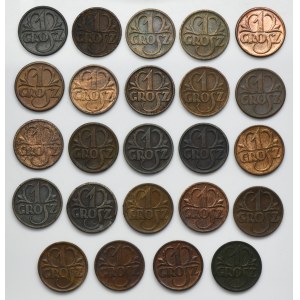 Ensemble, 1 penny 1923-1939 (24 pièces)
