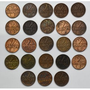 Zestaw, 2 grosze 1923-1939 (23 szt.)