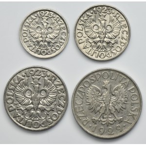 Ensemble, 10 pennies, 20 pennies, 50 pennies et 1 zloty (4 pièces).