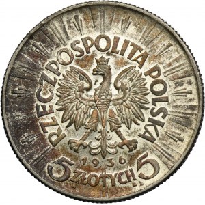 Piłsudski, 5 złotych 1936
