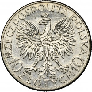 Głowa Kobiety, 10 złotych Warszawa 1932