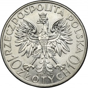 Głowa Kobiety, 10 złotych Warszawa 1932