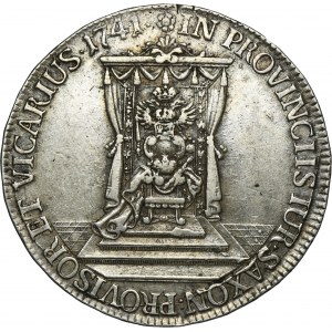 August III of Poland, 1/2 Vicariate Thaler Dresden 1741