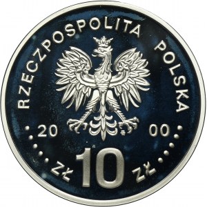 10 złotych 2000 Jan II Kazimierz, półpostać