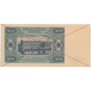 20 złotych 1948 - SPECIMEN - AD 8900000/1234567 -