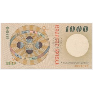 1.000 złotych 1965 - SPECIMEN - A 0000000 - nadruk pomarańczowy -