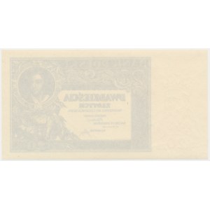 20 złotych 1931 - destrukt bez serii i numeratora i bez poddruku