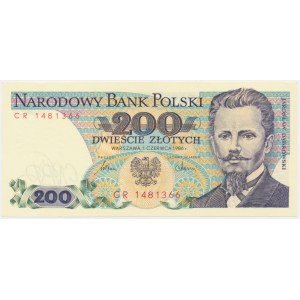 200 złotych 1986 - CR - pierwsza seria rocznika