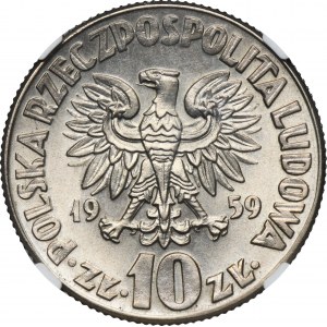 10 złotych 1959 Kopernik - NGC MS63