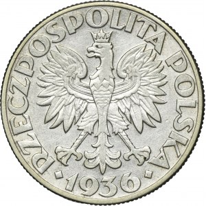 Żaglowiec, 5 złotych 1936