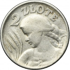 Kobieta i kłosy, 2 złote Filadelfia 1924 - ODWROTKA